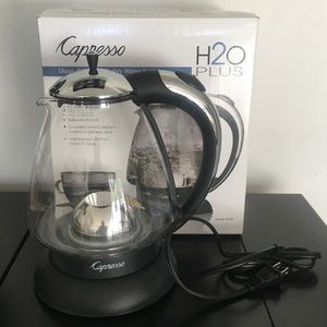 Capresso 259 H2O Plus Glass Water Kettle, Chrome